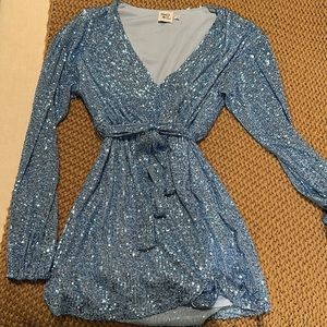 Blue sequin Princess Polly dress